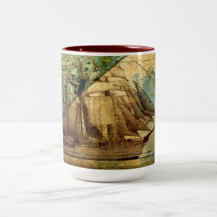 Mapa de antigüedades - Café-, Tea Mug, Copa
