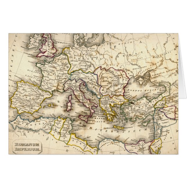Mapa de Antquie de romano antiguo (Anverso (Horizontal))
