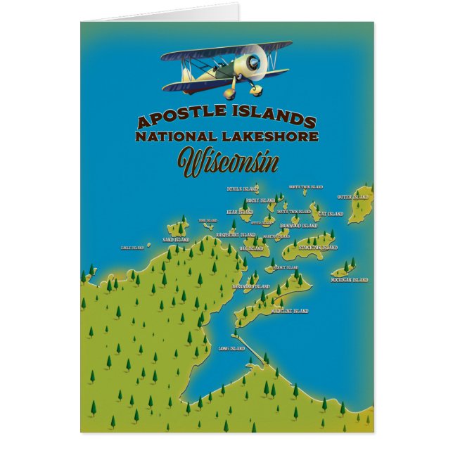 mapa de Apostle Islands National Lakeshore (Frente)