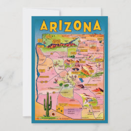 Mapa de Arizona Tarjeta Plana