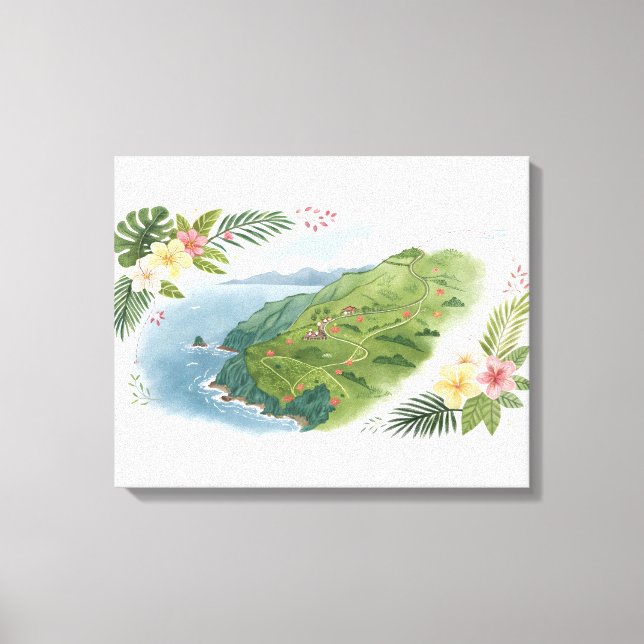 Mapa de Arte de Sendero de Luna de Miel Tropical (Anverso)