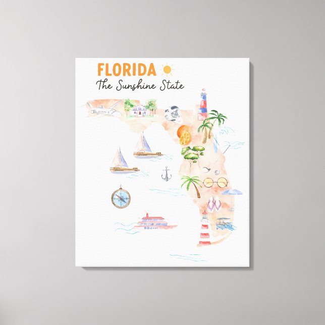 Mapa de arte del estado de Florida (Anverso)