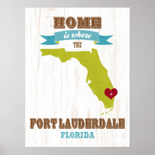 Mapa de arte del estado de Florida - Arte de Love