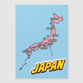 Mapa de Arte Pop ilustrado de Japón
