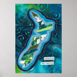 Mapa de arte textil de Aotearoa Nueva Zelanda