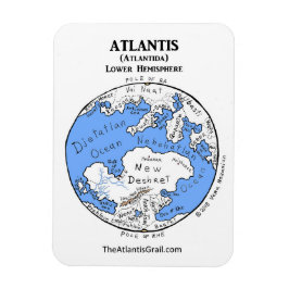 Mapa de Atlántida - Hemisferio inferior - Imán 2