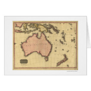 Mapa de Australia Asia de Juan Pinkerton 1818