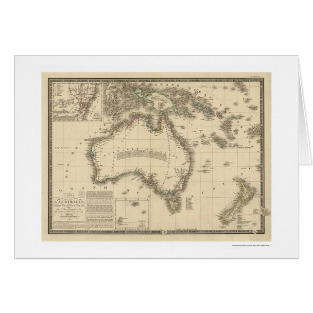 Mapa de Australia dibujado por Adrien Huberto Brue (Anverso (Horizontal))