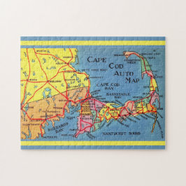 Mapa de Automóvil de Cape Cod 11x14 Rompecabezas
