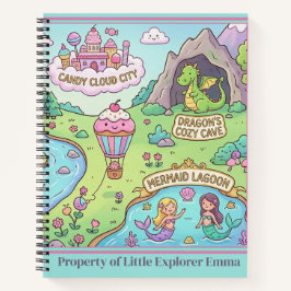 Mapa de Aventuras Mágicas Cuaderno en espiral para