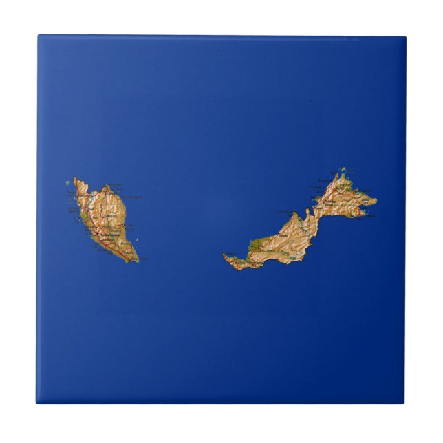 Mapa de baldosas de Malasia (Frente)