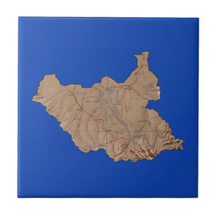 Mapa de baldosas de Sudán del Sur