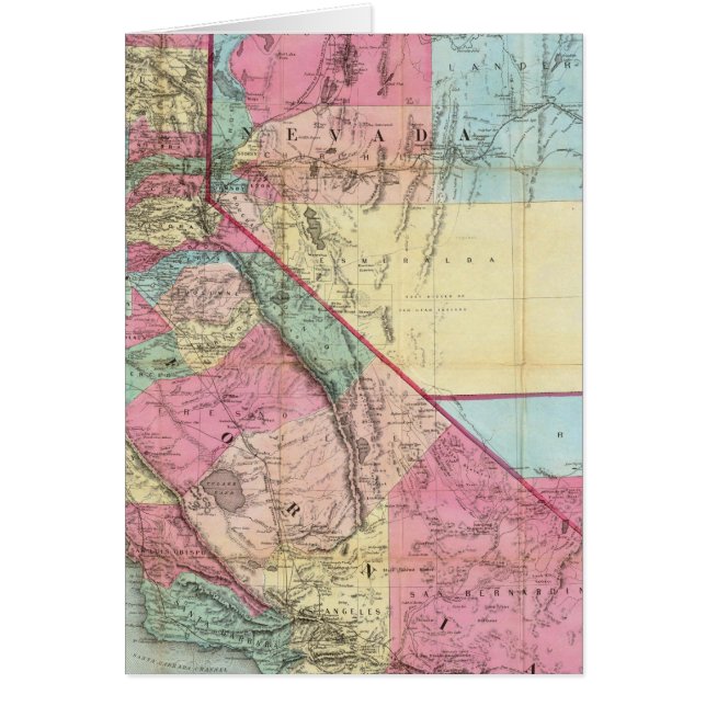 Mapa de Bancroft de California, Nevada (Frente)