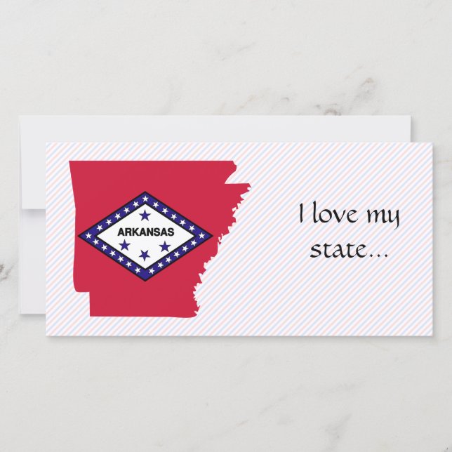 Mapa de bandera de Arkansas (Anverso)