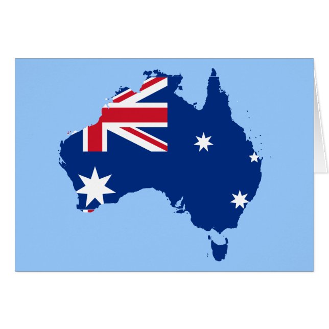 mapa de bandera de australia (Anverso (Horizontal))