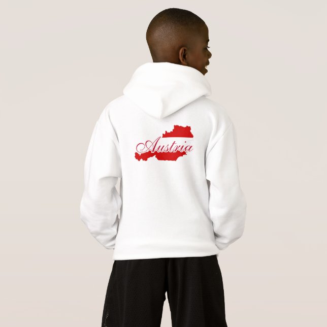 Mapa de bandera de Austria (Reverso completo)