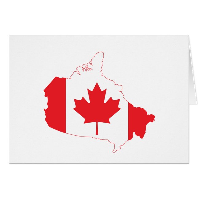 Mapa de bandera de Canadá (Anverso (Horizontal))