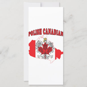 Mapa de bandera de Canadá en Polonia