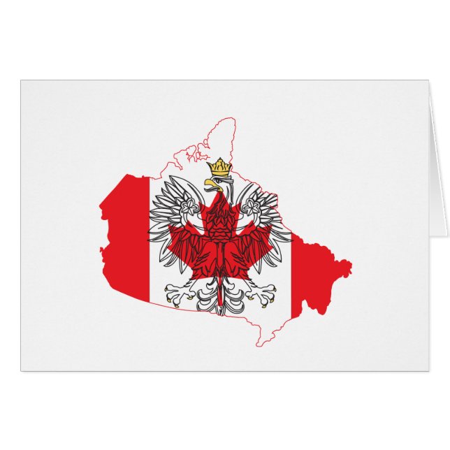 Mapa de bandera de Canadá en Polonia (Anverso (Horizontal))