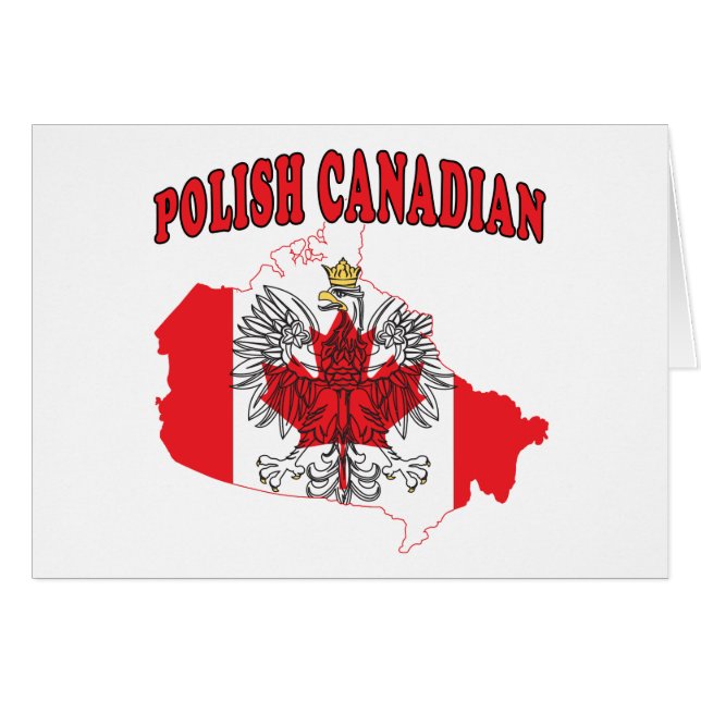 Mapa de bandera de Canadá en Polonia (Anverso (Horizontal))