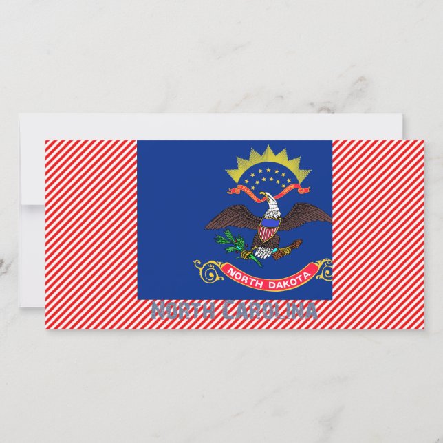 Mapa de bandera de Carolina del Norte (Anverso)