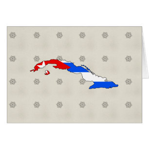 Mapa de bandera de Cuba de tamaño completo