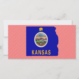 Mapa de Bandera de Kansas