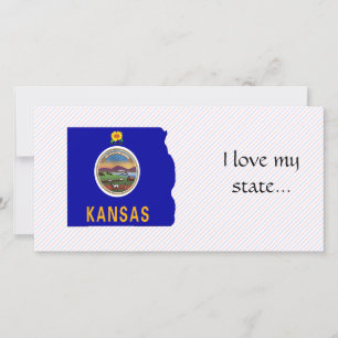 Mapa de Bandera de Kansas