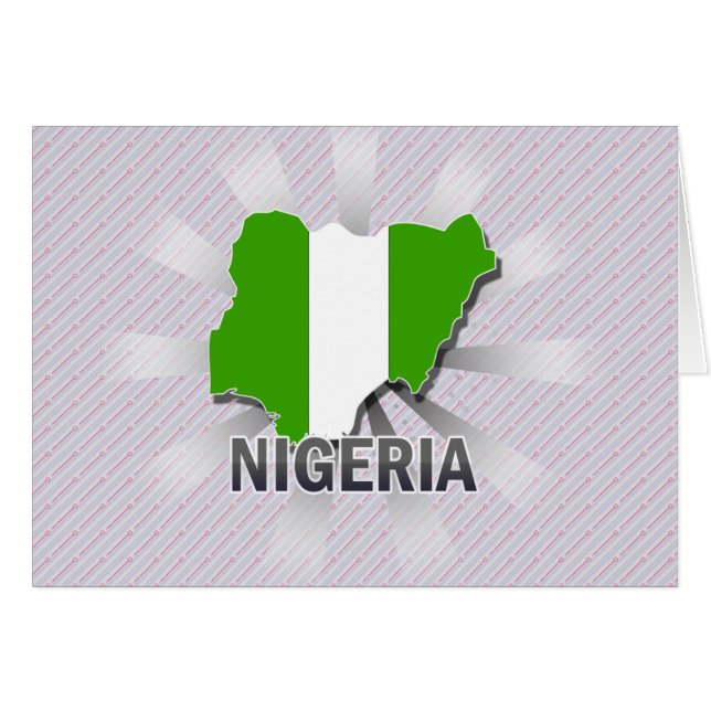 Mapa de bandera de Nigeria 2.0 (Anverso (Horizontal))