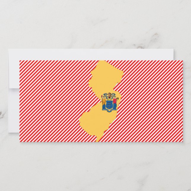 Mapa de bandera de Nueva Jersey (Anverso)