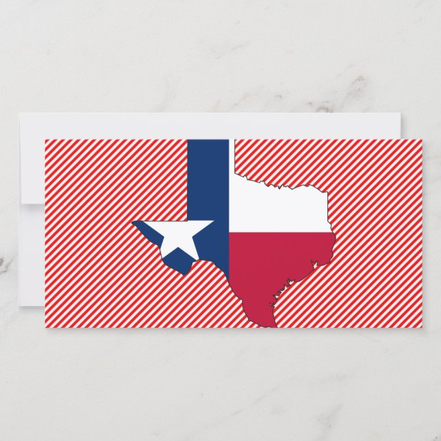 Mapa de bandera de Texas (Anverso)