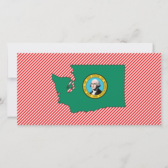 Mapa de bandera de Washington (Anverso)