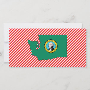 Mapa de bandera de Washington
