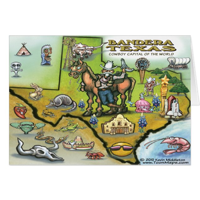 Mapa de Bandera TEXAS (Anverso (Horizontal))