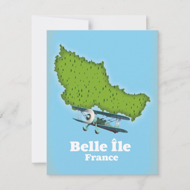 Mapa de Belle Île Francia (Anverso)