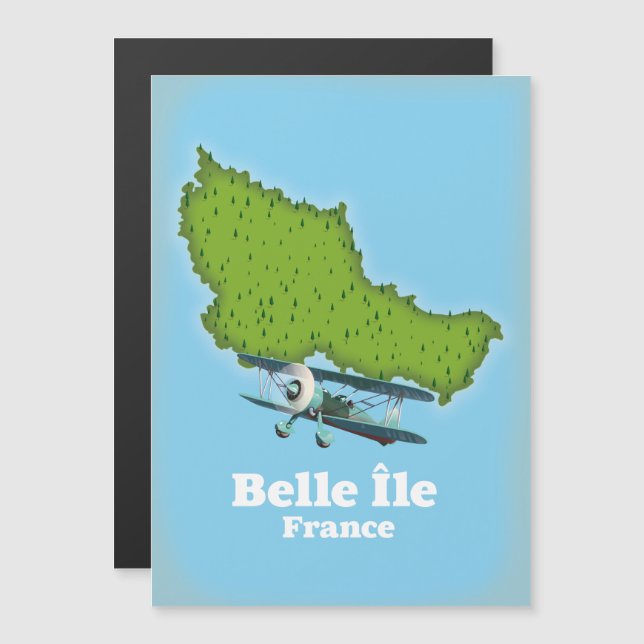 Mapa de Belle Île Francia (Anverso/Reverso)