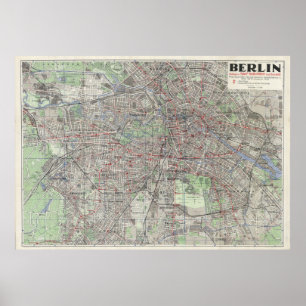 Mapa de Berlín 1930, Mapa de Alemania, Arte de Par