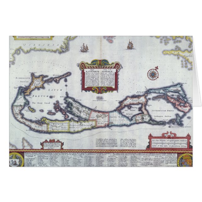 Mapa de Bermudas (Anverso (Horizontal))