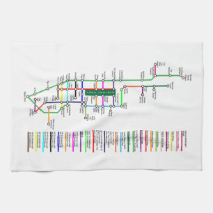Mapa de bicicletas de Nueva York 16x24 toalla de c