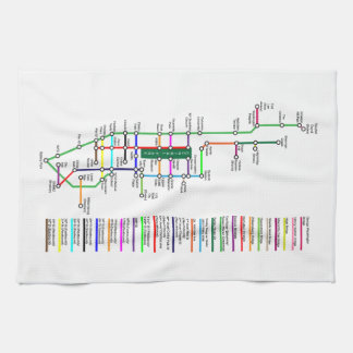 Mapa de bicicletas de Nueva York 16x24 toalla de c
