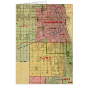 Mapa de Blanchard de Chicago y alrededores
