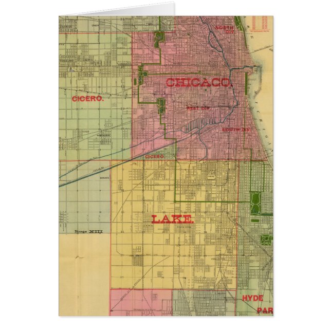 Mapa de Blanchard de Chicago y alrededores (Frente)
