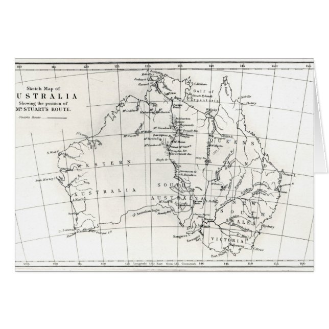 Mapa de bosquejo de Australia (Anverso (Horizontal))