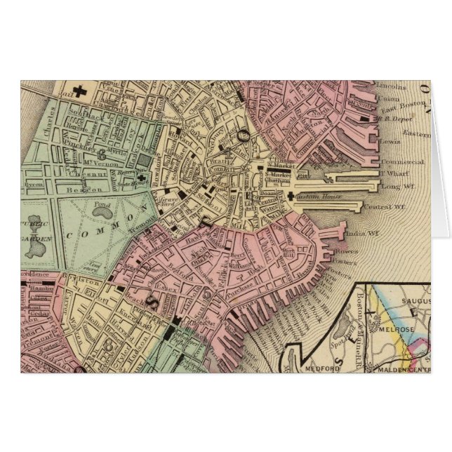 Mapa de Boston de Mitchell (Anverso (Horizontal))