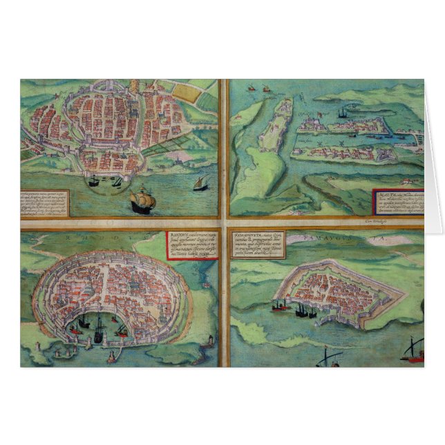 Mapa de Calais, de Malta, de Rodas, y de (Anverso (Horizontal))