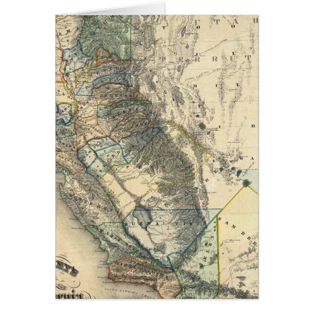 Mapa de California de Britton y Rey (Frente)