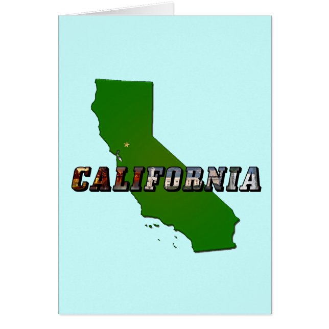 Mapa de California y texto de imagen (Frente)