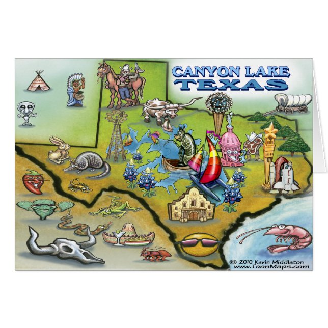 Mapa de Canyon Lake TEXAS (Anverso (Horizontal))