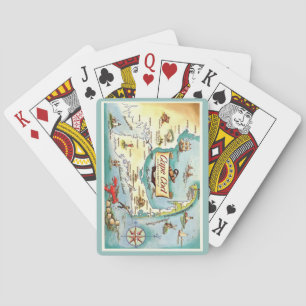 Mapa de Cape Cod MA en cartas de juego