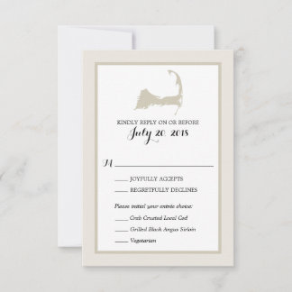 Mapa de Cape Cod | Menú RSVP de boda